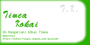 timea kokai business card