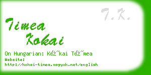 timea kokai business card